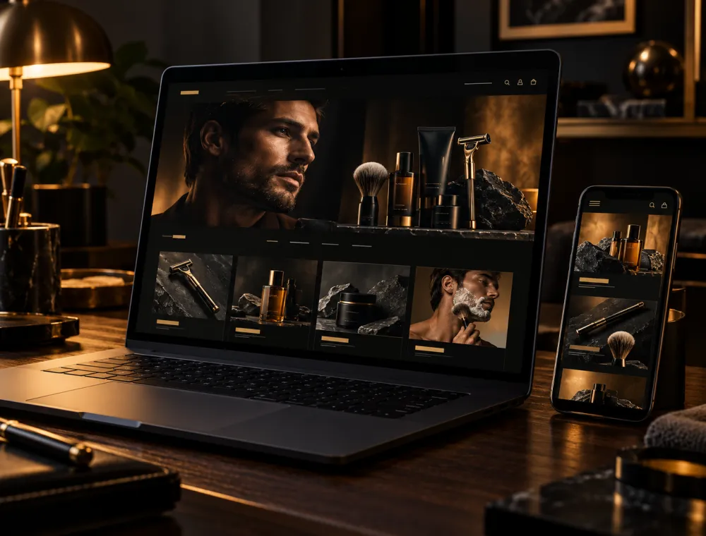 Concept project shown on a laptop and phone
