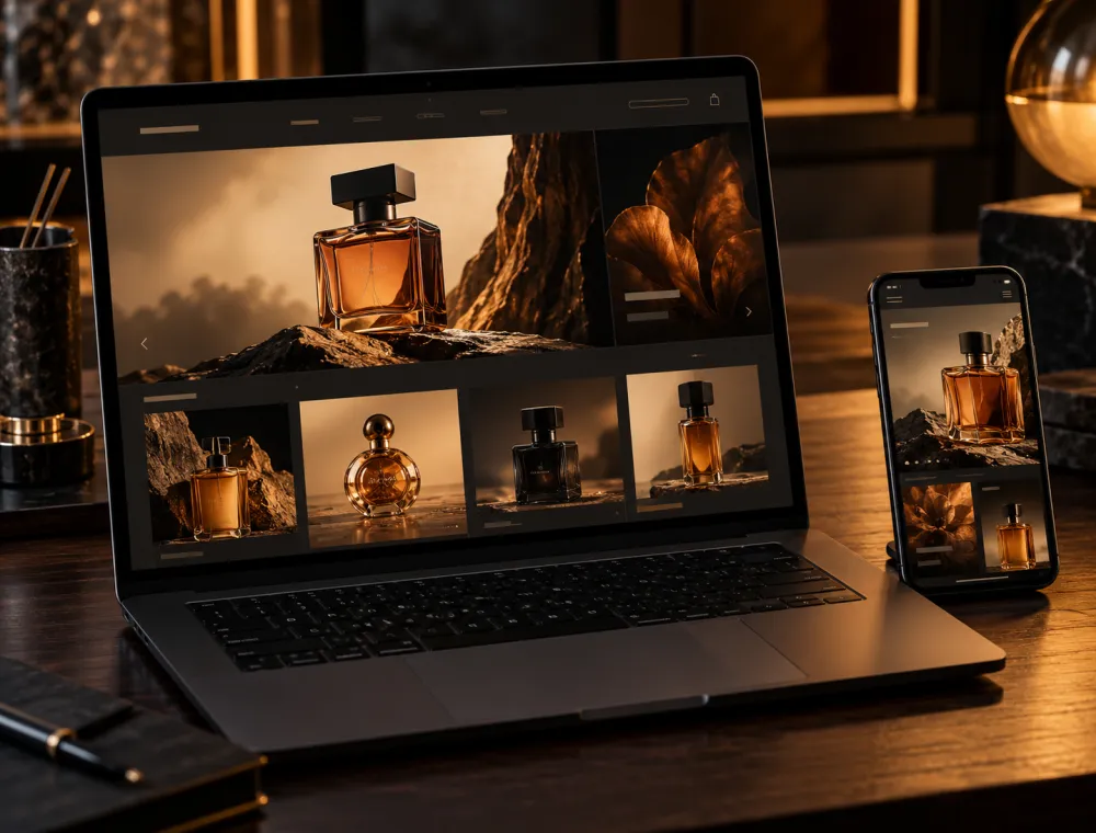 Concept project shown on a laptop and phone