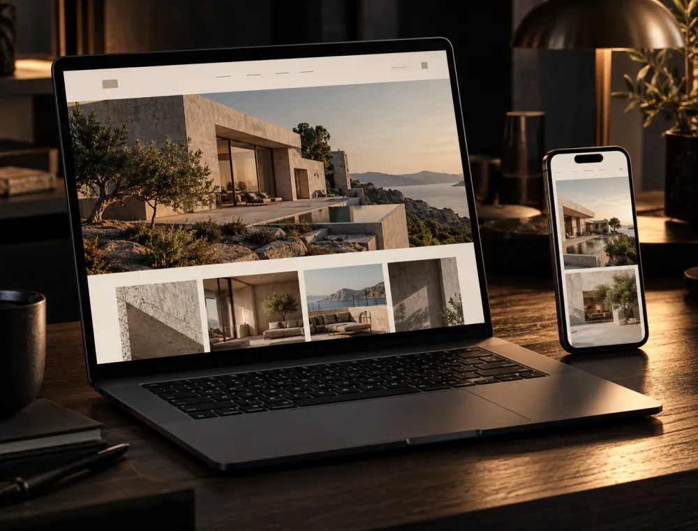 Concept project shown on a laptop and phone