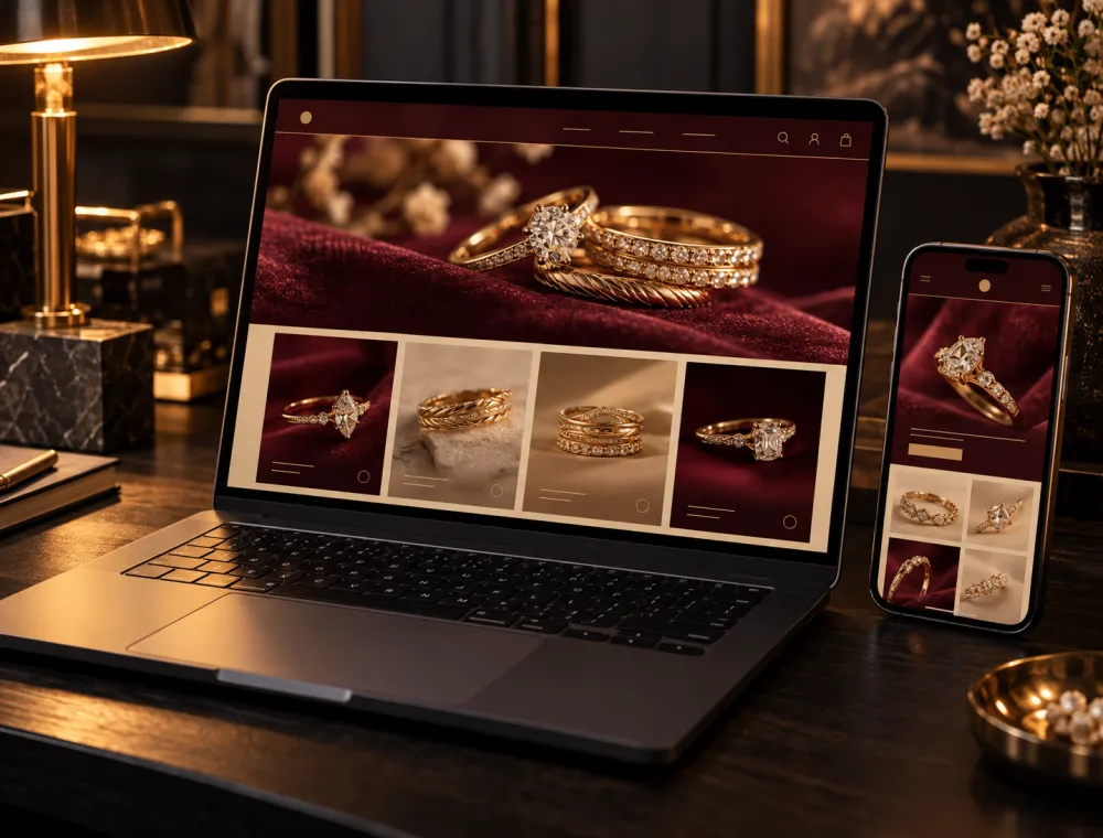 Concept project shown on a laptop and phone