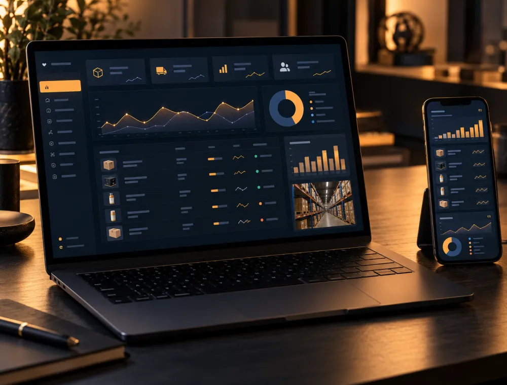 Concept project shown on a laptop and phone
